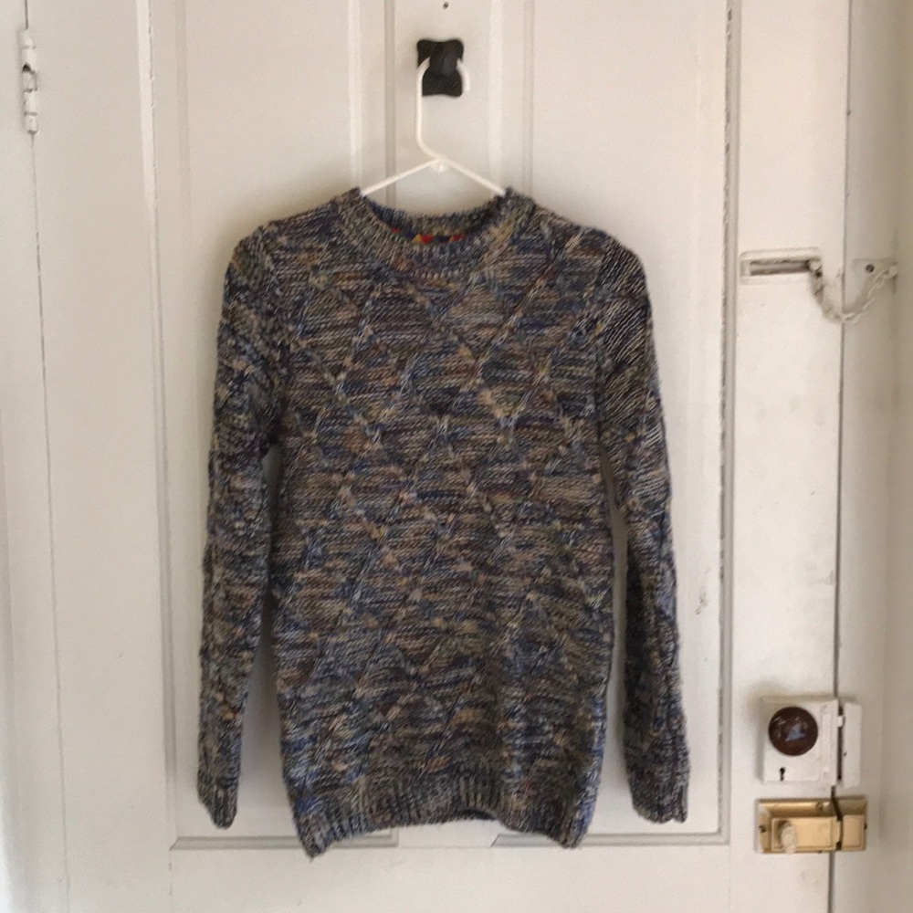 Lattice knit sweater